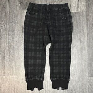 Y-3  Charcoal Checkered Joggers